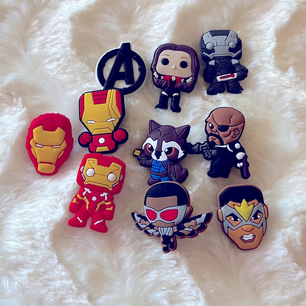 Jibbitz Charms avengers Iron Man Crocs set of 10